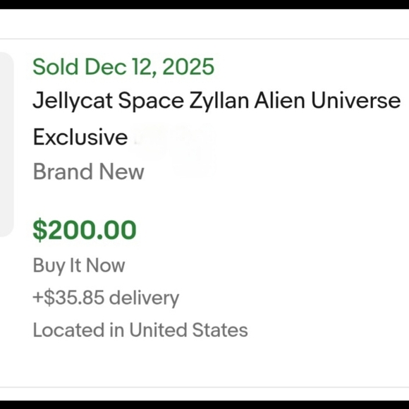 Jellycat Zyllan Alien Limited Plush Seoul Edition New With Tags Qty 1 + Bag - Picture 9 of 10